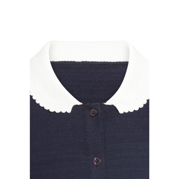 Olivia Latinovich Ms. Pennyworth Cardigan Navy Cropped - XS - Navy - Picture 3 of 4